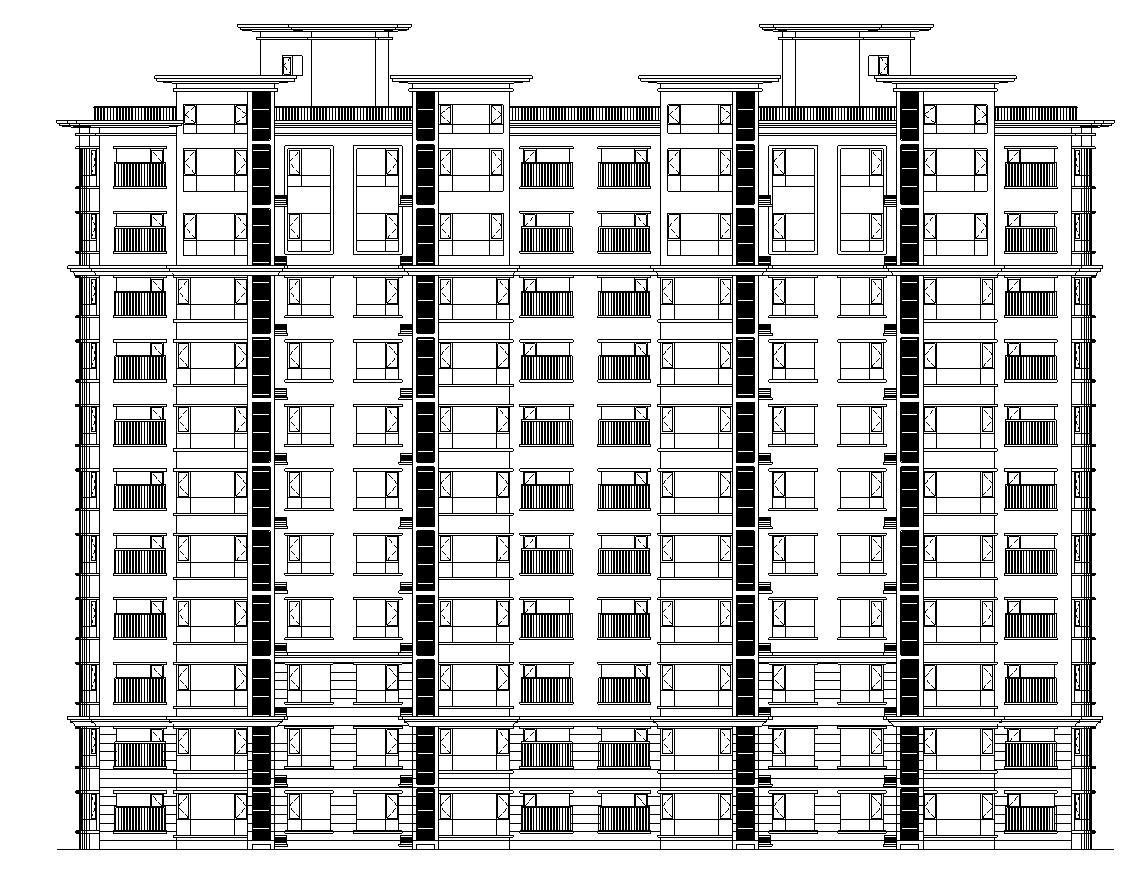 [宁夏]高层剪力墙结构住宅建筑施工图（含效果图及车库）