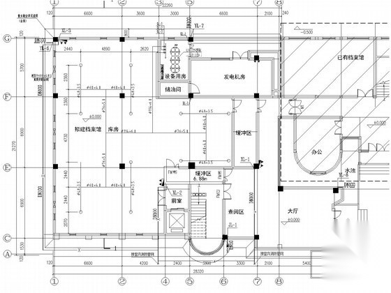 [浙江]四层档案馆给排水消防施工图（七氟丙烷气体灭火） 建筑给排水