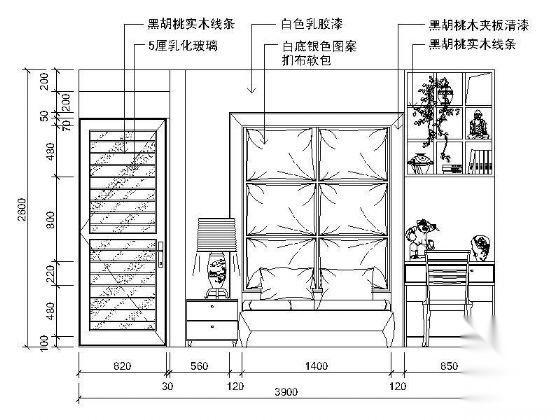 21个卧室立面图