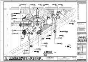 CAD西安公园景观总平面指引图图纸