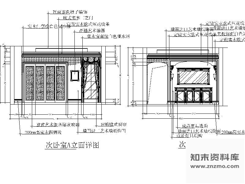 图块/节点次卧室立面图