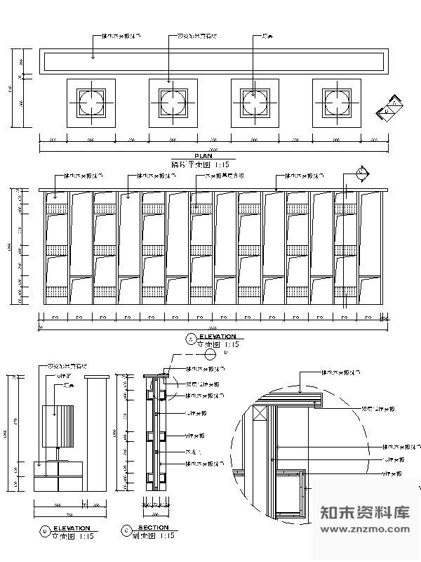 图块/节点洗浴门厅装饰隔断详图