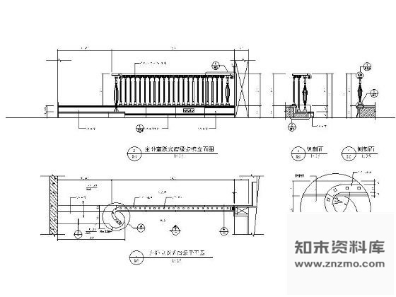 图块/节点欧式古典主卧室跃式踏级详图