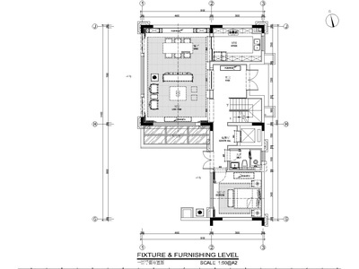 [福建]龙岩某户型别墅样板房施工图_效果图