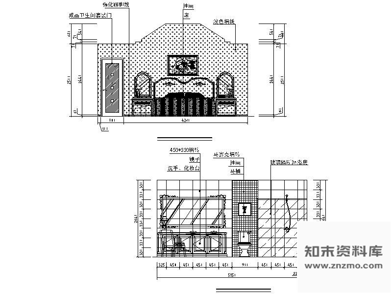 图块/节点简欧主卧室立面图