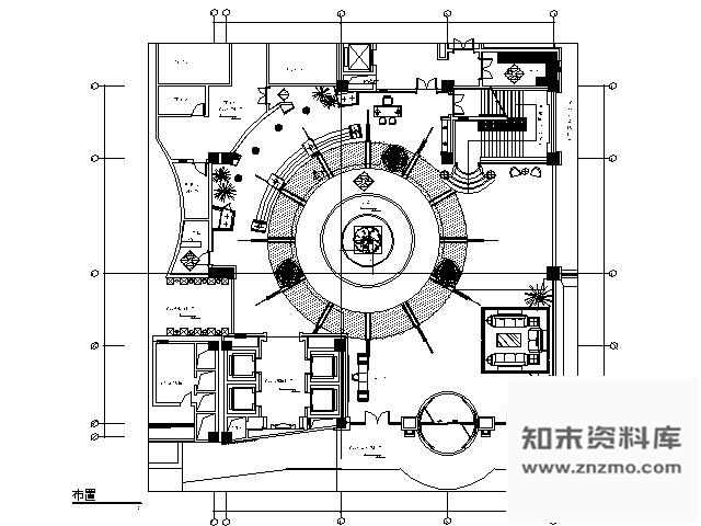 施工图涉外商务酒店大堂施工图