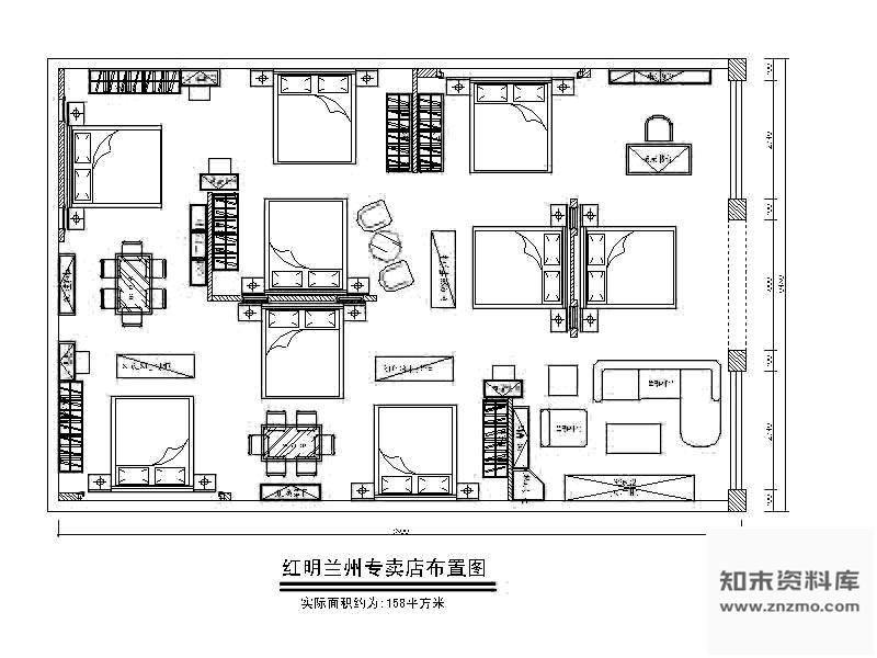 施工图某家私专卖店装修图