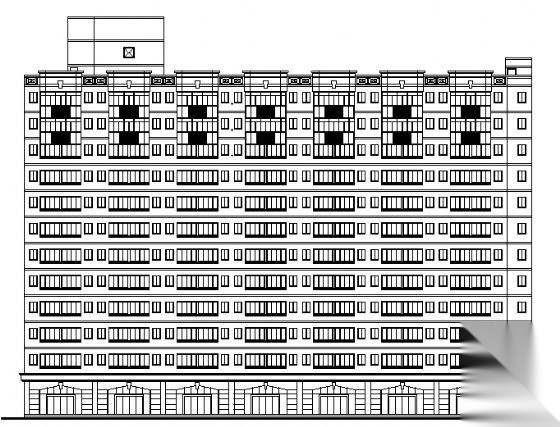 重庆某中学十三层学生公寓楼建筑方案图