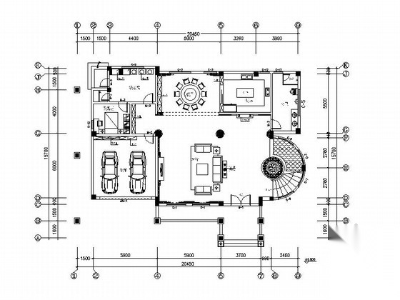 [福建]高档三层现代欧式风格精装修别墅施工图（含效果）