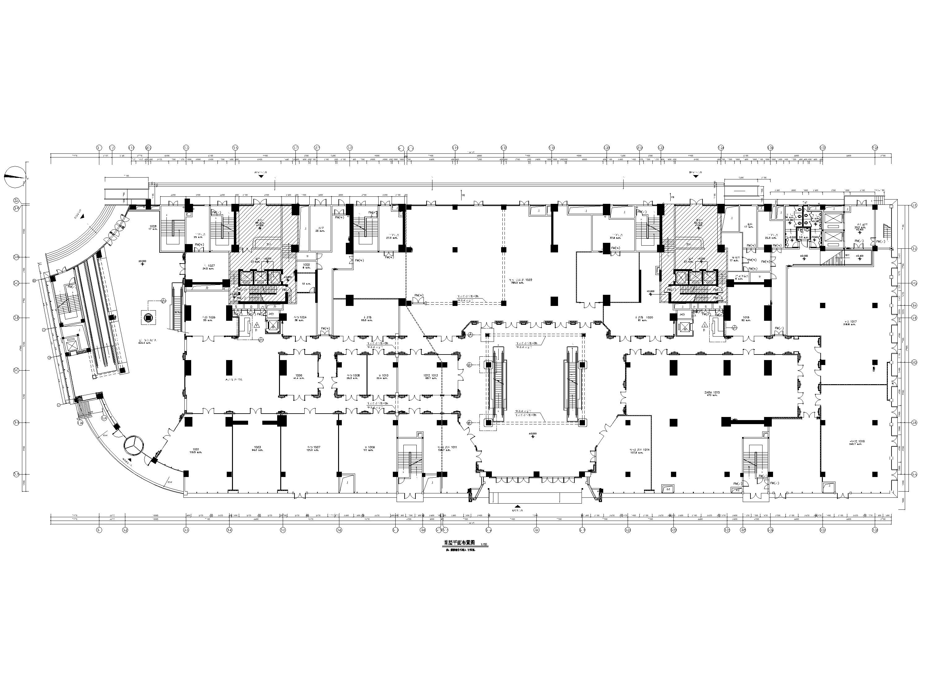 [广东]珠海岭秀城商场室内设计施工图+效果