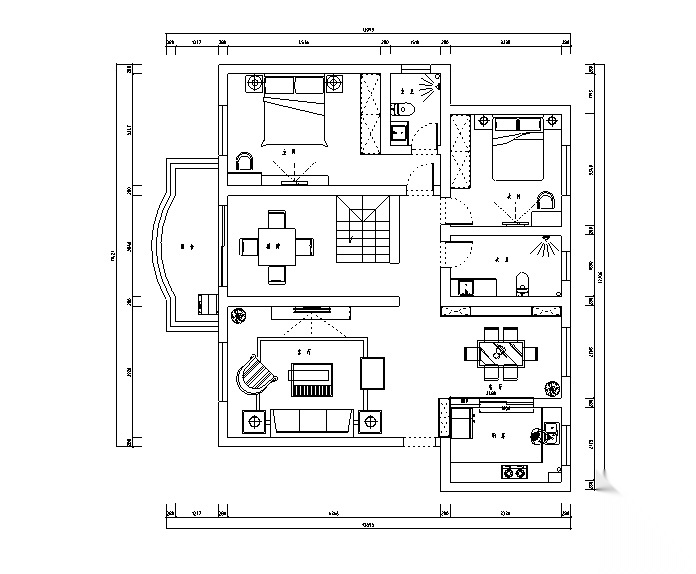 现代简约风流动光影主题别墅设计施工图（附效果图）