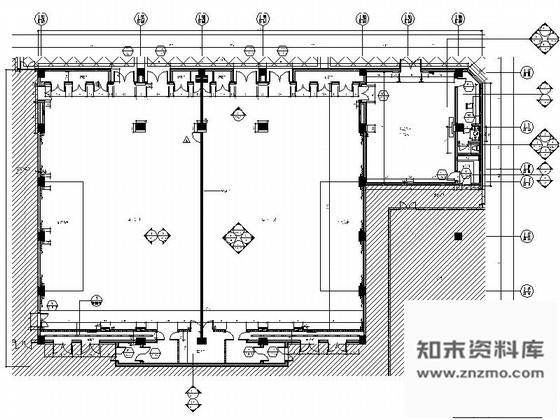 施工图广东豪华主题酒店宴会厅装修CAD竣工图