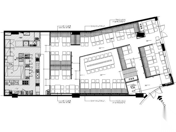 [上海]味千拉面餐饮空间设计施工图（附效果图）