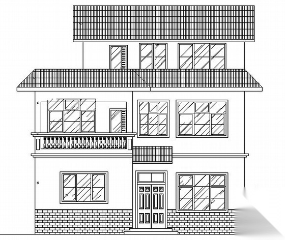 某现代三层别墅建筑结构施工图