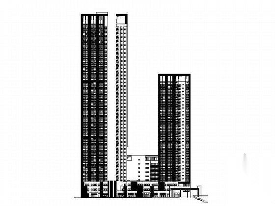 [重庆]某四十六层酒店式公寓建筑施工图（161米）