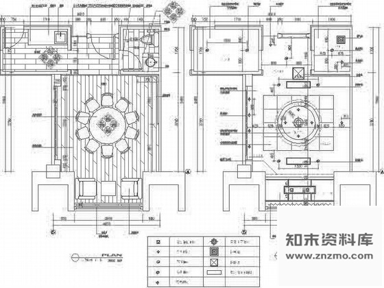 图块/节点特色餐饮包厢立面图