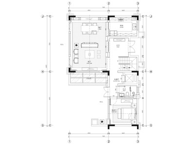 [福建]523㎡四层三居别墅样板房装修施工图