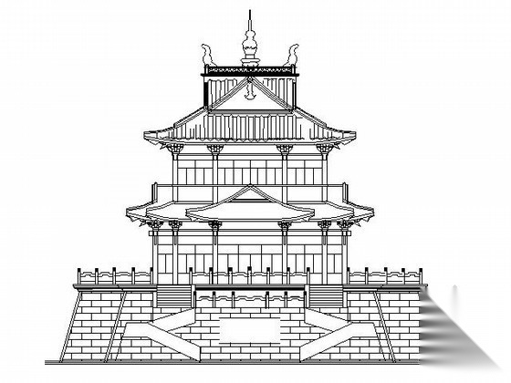 [仿古建]浙江某诸暨阁建筑方案图