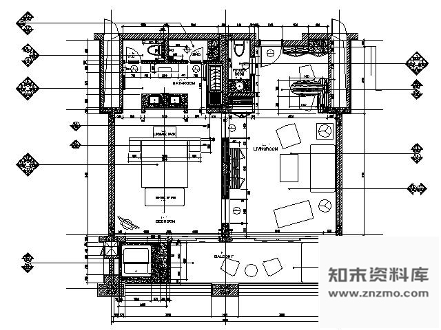 施工图豪华五星酒店双间套房施工图