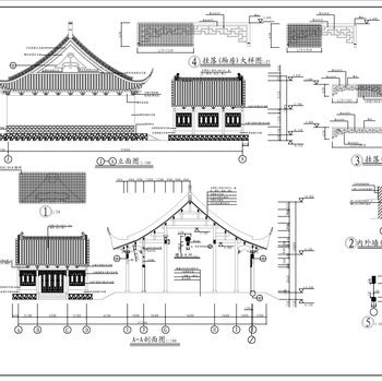 中式仿古建筑CAD施工图集