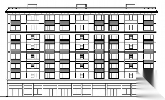 某八层框架住宅楼建筑施工图