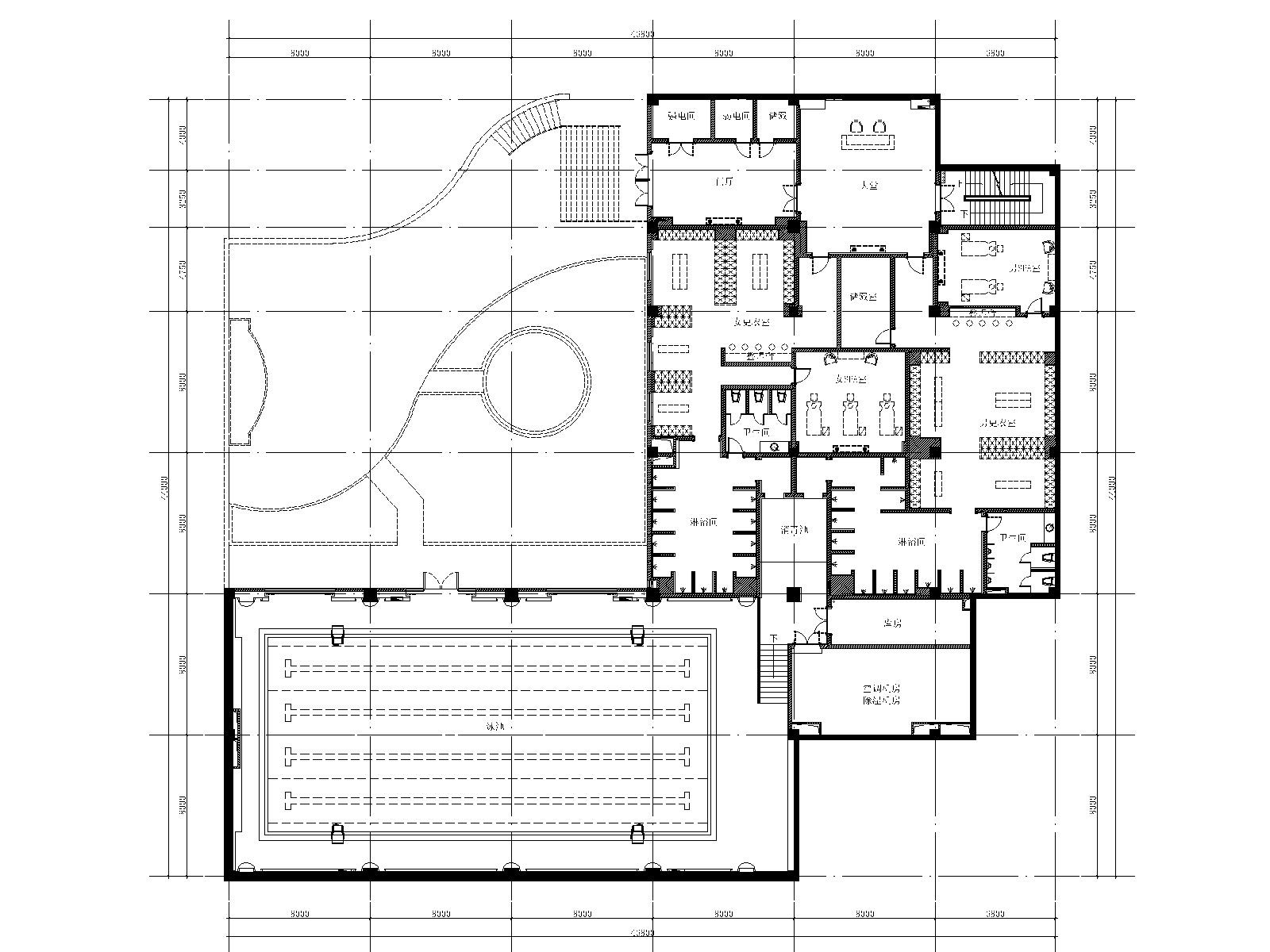 黄山翡翠湖碧水苑会所室内装修施工图+物料