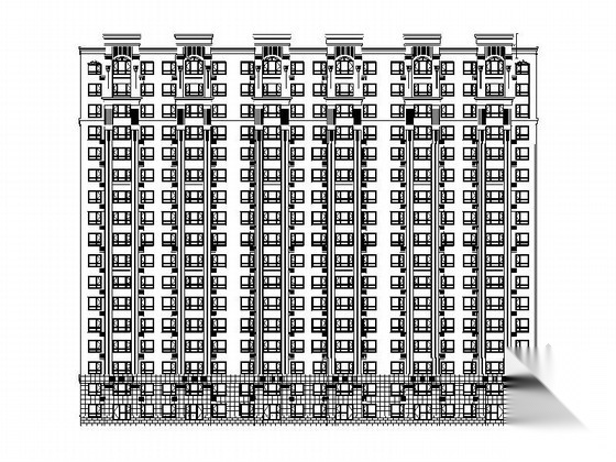 [吉林]十七层古典风格住宅建筑施工图（图纸非常精细）