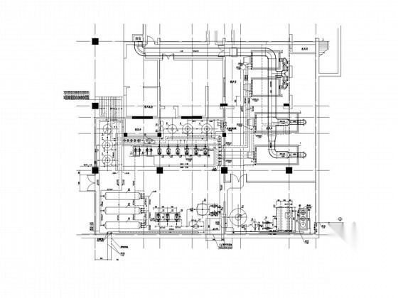 商业地下锅炉空调通风排烟系统施工图（内设燃气锅炉及热... 建筑暖通