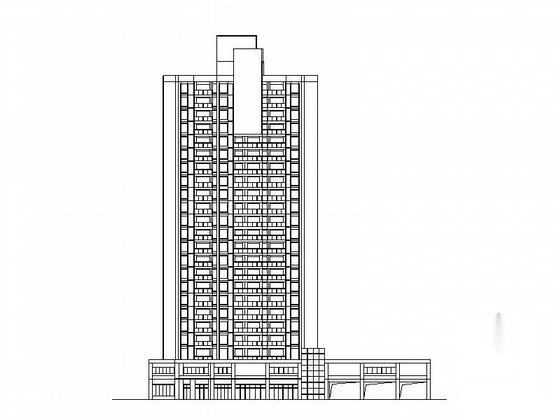 [重庆]某十九层塔式商住楼建筑方案图