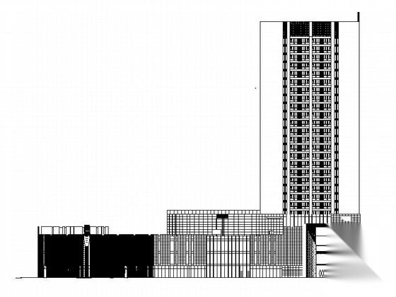 [河北]超高层框架结构幕墙商业综合体建筑施工图