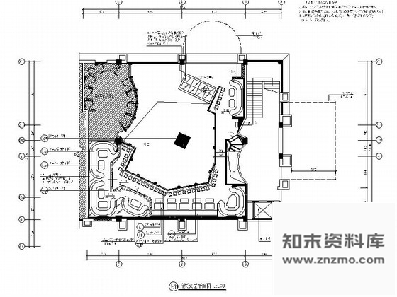 施工图深圳商业中心区时尚高档风格酒吧装修图