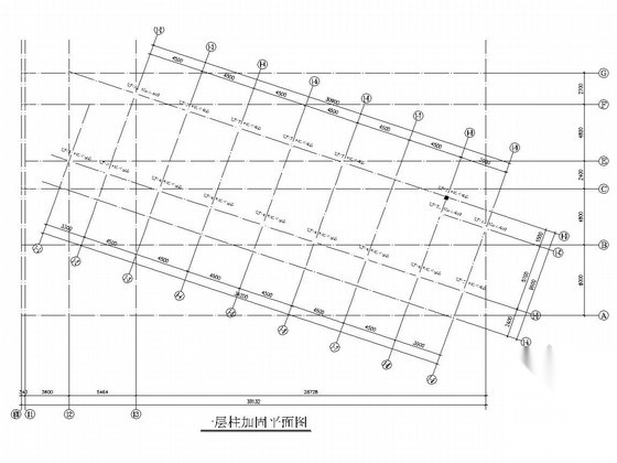 综合教学楼框架柱加固结构施工图 抗震加固结构