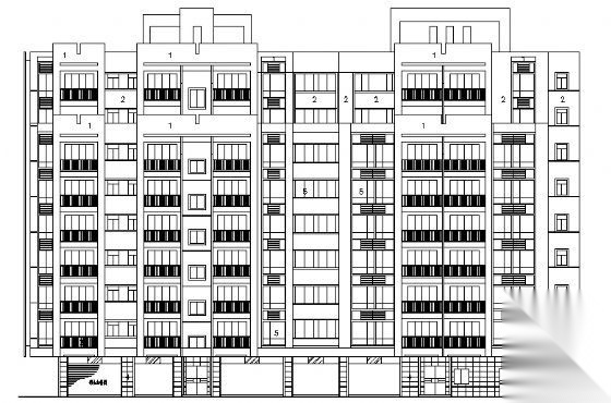 九层底商住宅楼建筑设计方案