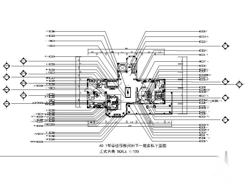 某高档欧式风格别墅装修施工图