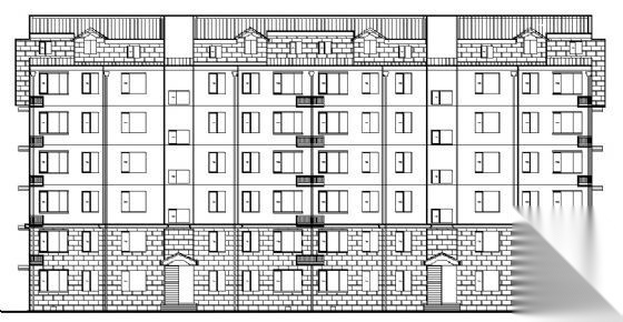 南京某六层住宅楼建筑方案图