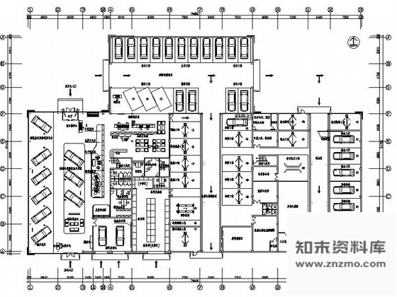 施工图雪铁龙汽车精装服务展销网点室内装饰施工图