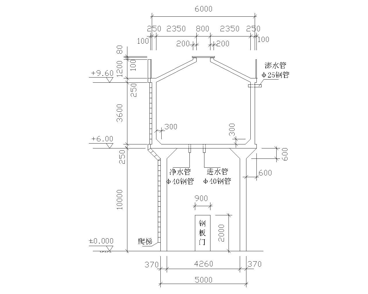 某10米水塔砖混结构施工图（CAD） 混凝土节点