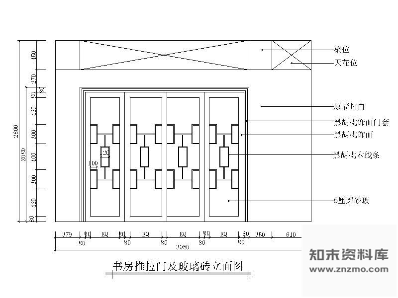 图块/节点现代居室5款门立面图 通用节点