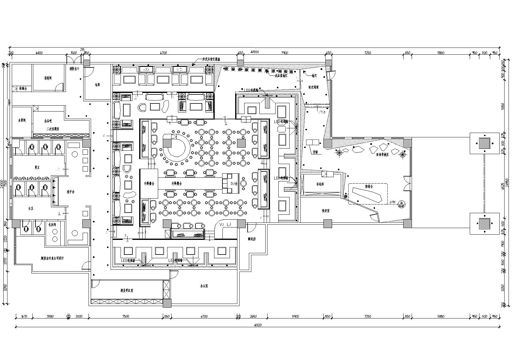 [四川]成都weclub酒吧装饰施工图+效果图