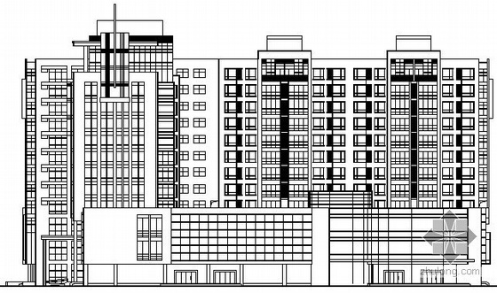 山东省 某市十三层商贸大厦建筑施工图