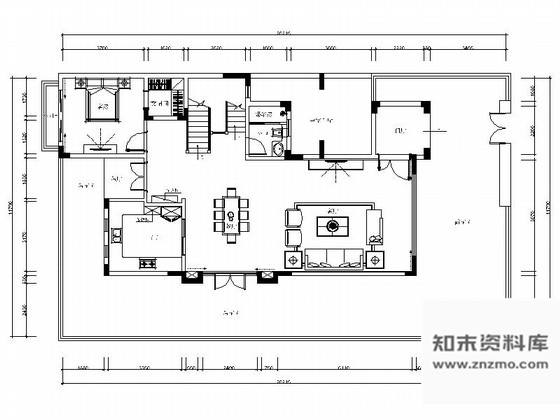 施工图郑州北环商圈区典雅新中式三层别墅装修施工图