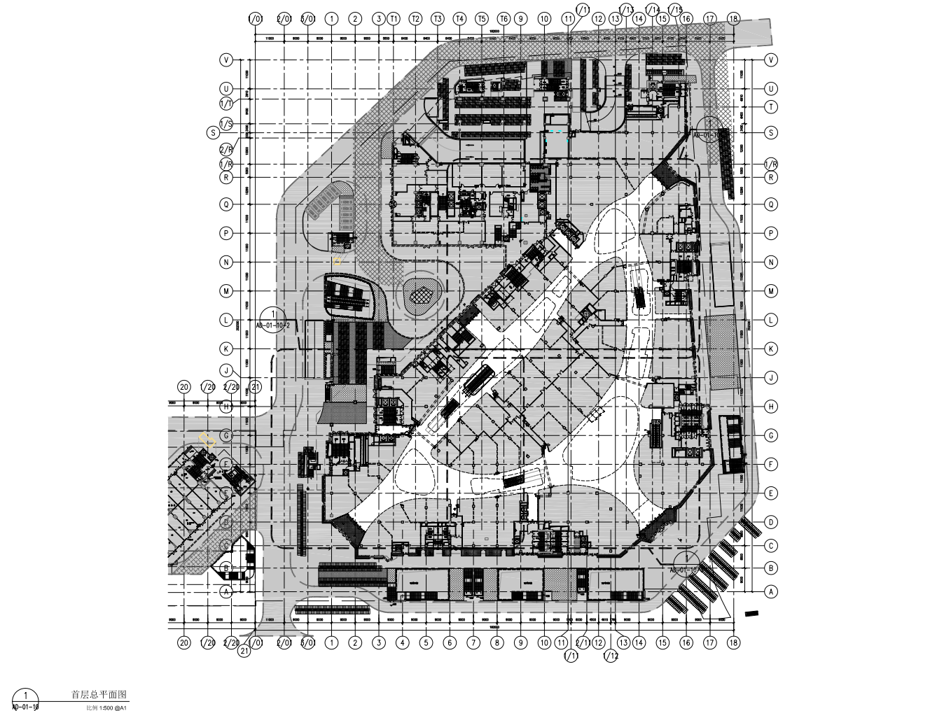 苏州悠方购物中心商场施工图+效果图+材料表