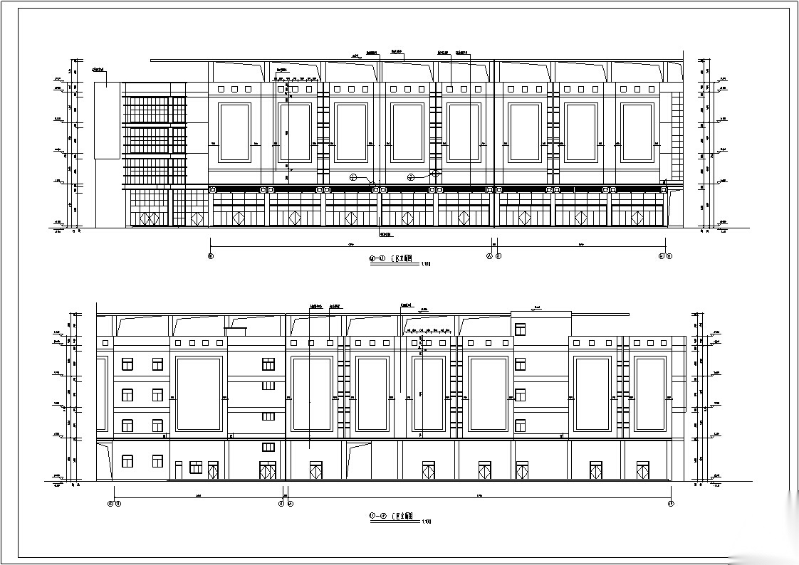 大型多层商场建筑设计施工图（CAD）