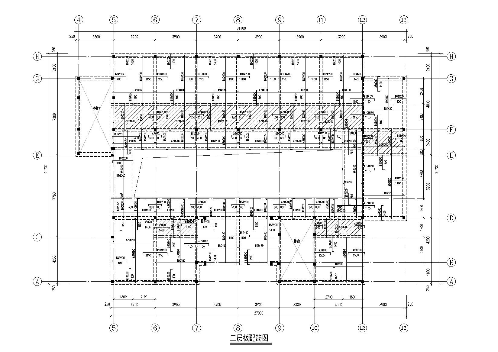 三层砌体结构食堂及宿舍楼结构施工图纸