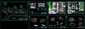 某C型温泉酒店别墅施工图CAD景观图纸