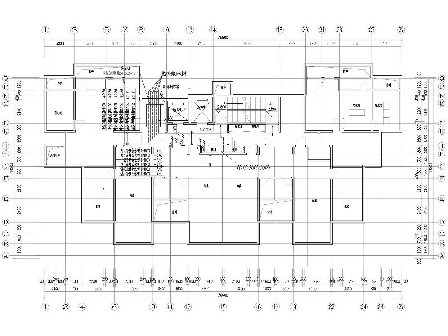 [山东]多栋高层住宅小区采暖通风及防排烟系统设计施工图 建筑暖通