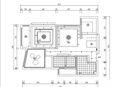 中央花园样板房室内施工图设计（附效果图） 平层