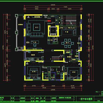 龙湫湾胡总府邸CAD全套施工图，CAD建筑图纸免费下载 别墅