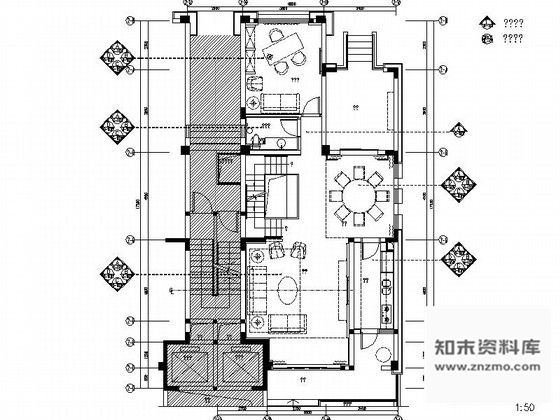 施工图成都瑰丽风格三层别墅样板间室内装修图含方案文本