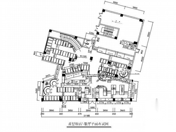 某面包西饼快餐店改造装饰设计图